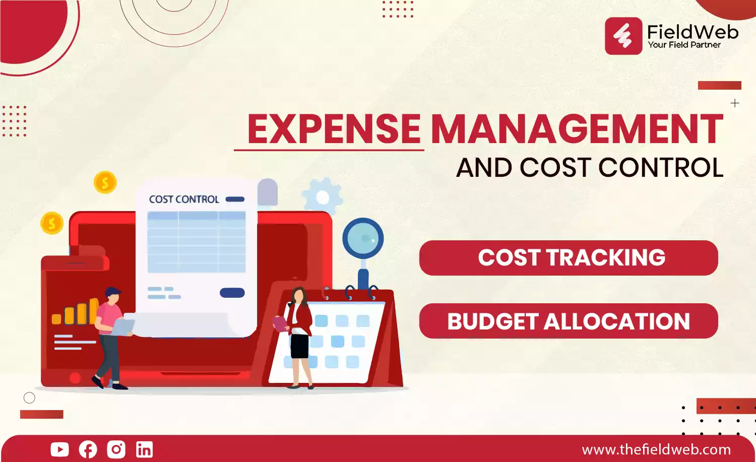 image is displaying expenses management and cost control