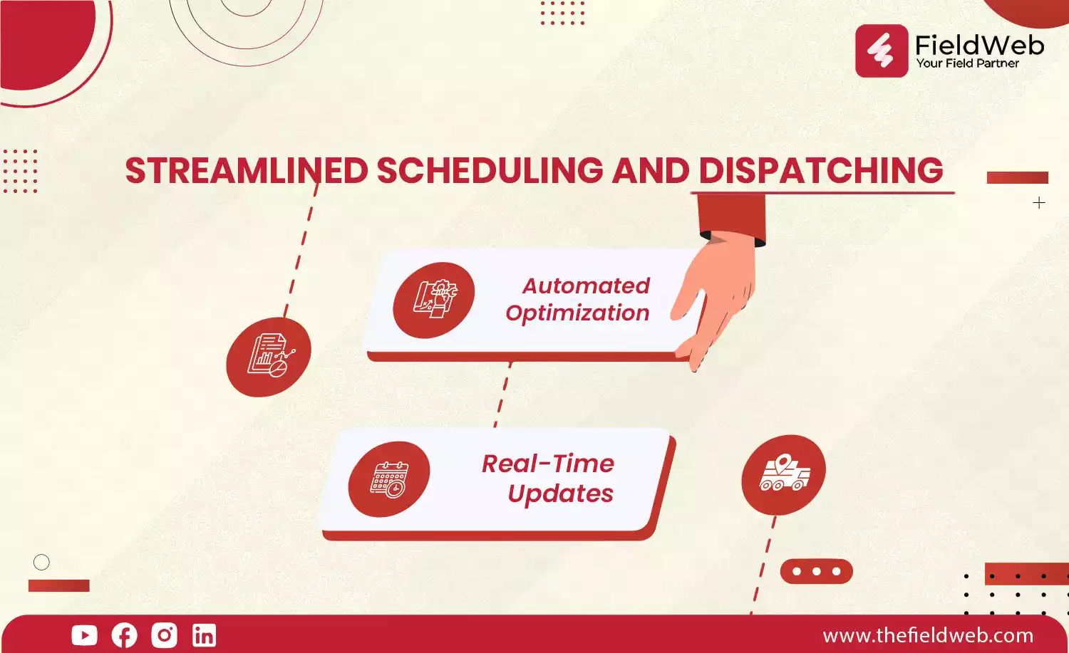 image is displaying you can streamlined scheduling and dispatching with fsm software