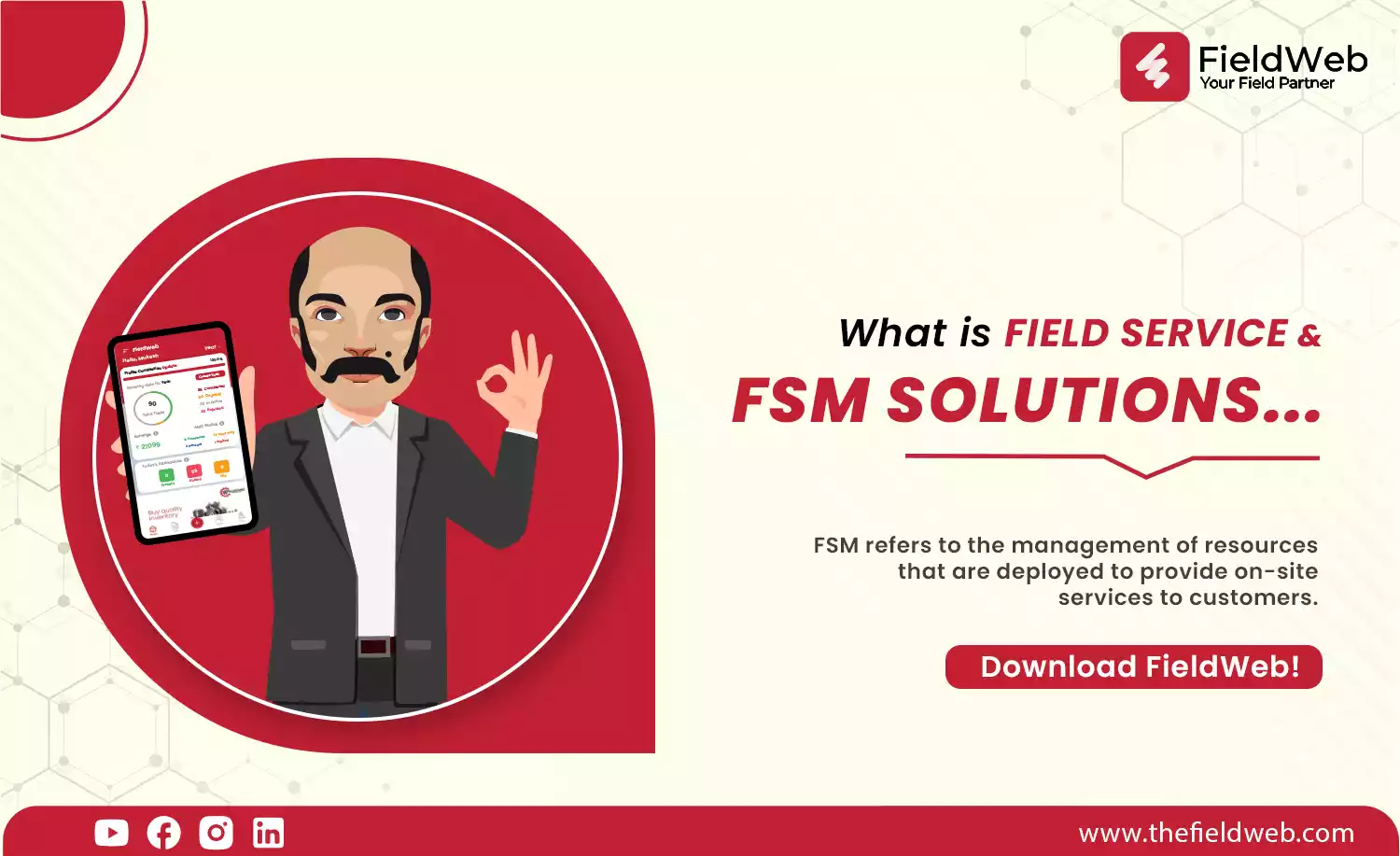 image is displaying how FSM software help field service businesses to operating their business in streamline