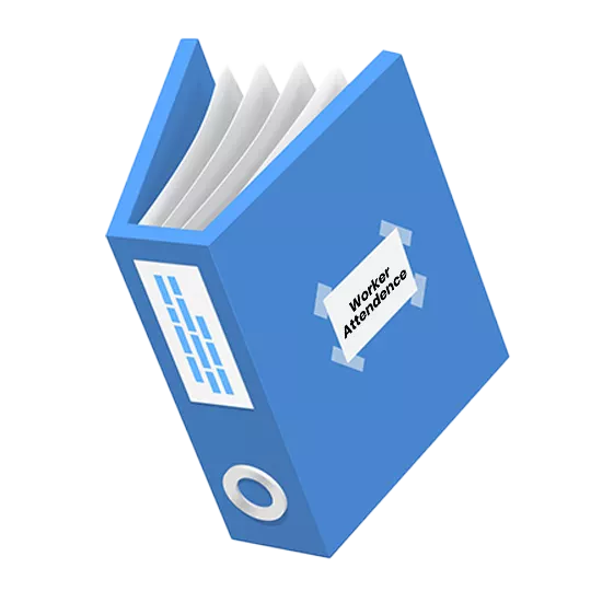 A blue icon of the attendance register symbolizes record-keeping and tracking presence.